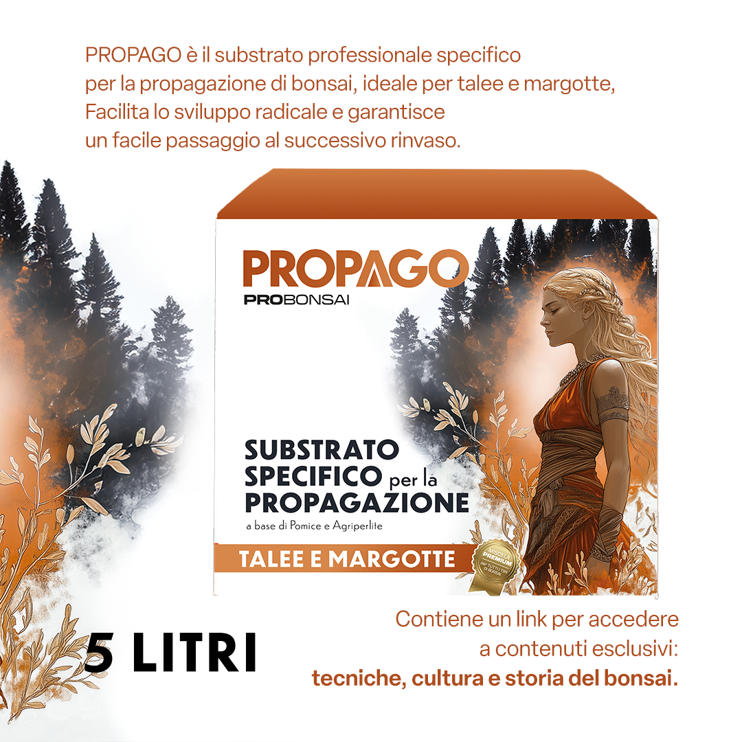 PROPAGO – Substrato per Talee e Margotte | Miscela Professionale con Agriperlite e Pomice | Idratazione Ottimale e Struttura Granulare | Drenaggio Perfetto | 5L